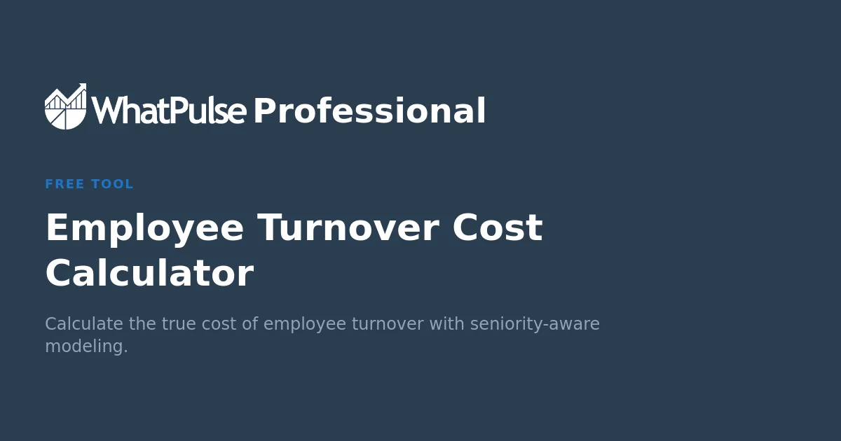 Employee Turnover Cost Calculator | Free Attrition Cost Estimator ...
